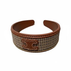 Brown and Tan Houndstooth Headband